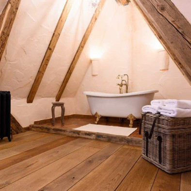 Eiche Holzboden im Badezimmer