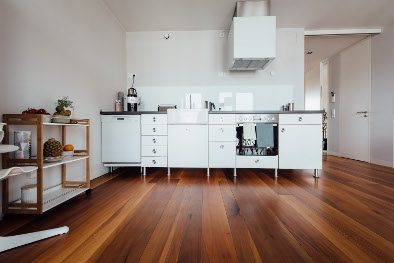 Küche Holzboden Platane